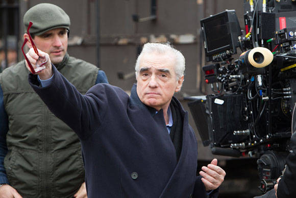 Martin Scorsese on the sets of Hugo